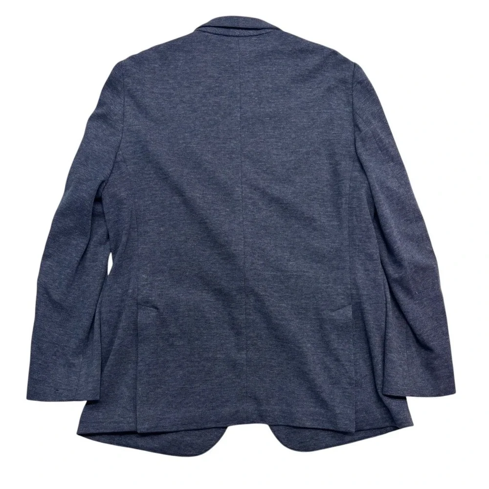 Bonobos 44R Navy Blue Chambray Unstructured Cotton Blazer Jacket Sport Coat Slim